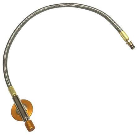 LABRIMP Camping Stove Stainless Steel Burner Pipe with 30Cm Gas Cooker Hose Valve – Outdoor Camping Stove Accessory Compatible with Bbq and Hiking Gas Burners