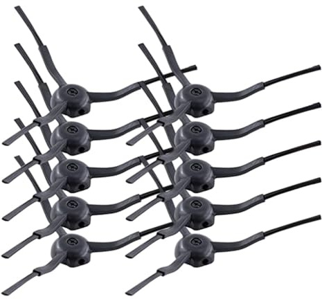 Whychstore Cepillos laterales de repuesto para aspiradora robot Conga 8090 Ultra y 9090 AI, paquete de 10 cepillos de esquina de plástico y nailon, accesorios de limpieza fáciles de instalar