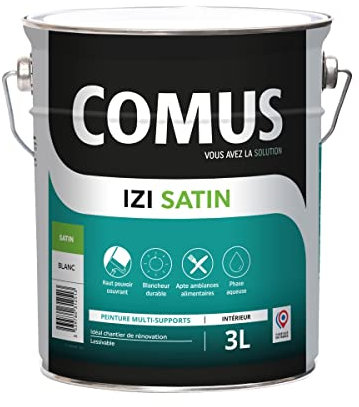 Izi'satin 3L - Peinture Acrylique D’Aspect Satin en phase Aqueuse