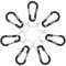 Karabiner 2inch / 5cm Flach im Frühjahr Form Mini Umhängen Clip Haken Schlüssel Andere Kleine Gegenstände für Den Täglichen Indoor Outdoor Leben Rating für Hängematten Camping Wandern (Schwarz)