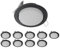 ledscom.de 10 Stück LED Einbaustrahler Zobe flach GX53 anthrazit rund 6,105W 560lm 107mm Ø Lochkreis 90mm Ø