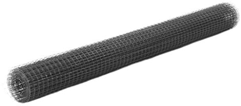 vidaXL Maschendraht 25x1,5m Grau Gitterzaun Wildzaun Gartenzaun Schweißgitter