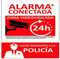 Nuevo Cartel de Alarma Conectada de PVC expandido de 3mm. Resistente al Intemperie y al fuego. (Cartel A4)