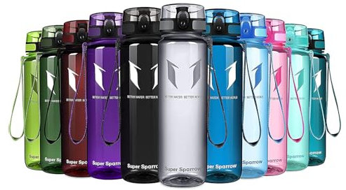 Super Sparrow Trinkflasche - Tritan Wasserflasche - 750ml - BPA-frei - Ideale Sportflasche - Sport, Wasser, Fahrrad, Fitness, Uni, Outdoor - Leicht, Nachhaltig