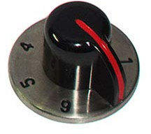 Alpes Inox Manopola piastra elettrica per piano cottura - incastro perno Ø 6 mm. - M6903/3 - Prodotto originale