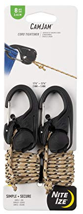 Nite Ize NCJ-25-2R3 CamJam Lot de 2 tendeurs de Cordon en Plastique Noir