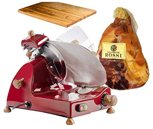 FAC - Special Bundle - Curvy C220 Slicer + Olive Wood kit - Red + Parma Ham 24 Months Whole Included in The Price
