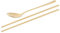 Chopsticks de cuchara de acero inoxidable, palillos de metal cucharones coreanos de cubiertos de cubiertos conjuntos de cubiertos de estilo coreano (oro)