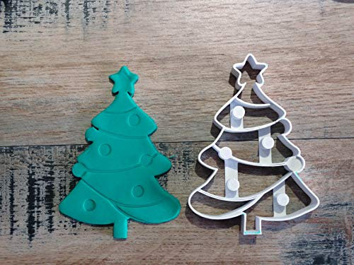Elace – Ausstechform Weihnachten – Weihnachtsbaum groß – Gebäck, Sandgestrahlt, Kekse, Zuckerpaste, Modelliermasse, 3D