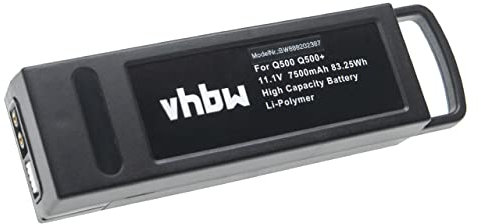 vhbw Akku kompatibel mit Yuneec Q500, Q500 4K, Q500+, Q500+ Pro, Q500+ Typhoon Drohne Multicopter Quadrocopter (7500 mAh, 11,1 V, Li-Polymer)