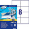 Europe 100 Selbstklebende Etiketten, weiß, personalisierbar, 105 x 70 mm, 800 Stück – Laser-, Tintenstrahl- und Kopierdrucker