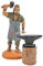 Acan Tradineur - Figura de Herrero con Yunque para belén navideño 11 cm, durexina, Figura Decorativa Nacimiento, Pesebre, Navidad, decoración Tradicional