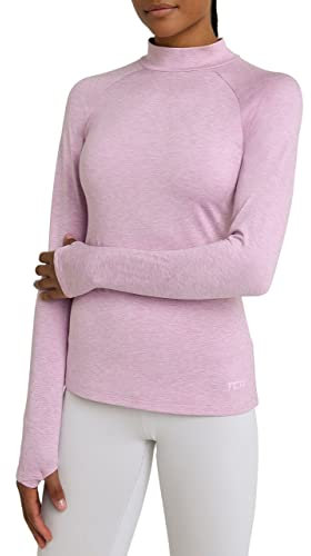 TCA Damen SuperThermal Performance und Kompressions Laufoberteil, Training Baselayer mit Stehkragen - Rosa, S