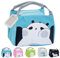 Hillylolly Cartoon Lunch Bags for Women, Thermo Tasche Mini, Isolierte Lunch Tasche Damen, Kühltasche Mini, Lunchtasche Kinder Isoliert, Für Schule Picknick Lunch Reisen (Blau)