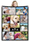 Zmkar Personalisierte Foto Decke Kuscheldecke FotoDecke Mit Eigenen Foto Text Benutzerdefinierte Geburtstag Hochzeit Geschenk Für Erwachsene Baby Haustier Familie Freunde (80x120cm, 9 Fotos)