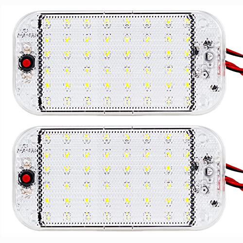 ANYPOWK Luces LED de 12 V para VR con interruptor de encendido/apagado – 5 W luz diurna 500 LM – Iluminación interior para RV, furgoneta, remolque, barco – Lote de 2