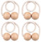 Keleily Magnetische Vorhang Raffhalter 4 Stück Vorhang Raffhalter Kinderzimmer Holz Fenster Drapieren Holdbacks Vorhang Clips für zu Hause, Wohnheim, Büro, Hotel Fenster Dekorative,Original Holzfarbe