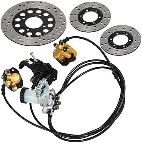 Vevor Go Kart Hauptbremszylinder Kit Go Kart Hydraulisches Bremssatz Universal Go Karts Bremssatz Kandi Komplett inkl. Hauptzylinder, Schlauch, Bremssattel, Belag für 150cc : Automotive