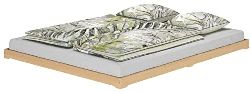 Erst-Holz Niederflurbett Bodenbett Studentenbett Teenagerbett 160x200 Buche Massivholz V-60.66-16, Ausstattung:ohne Zubehör