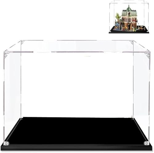 Dustproof Acrylic Clear Display Case Compatible with Lego 10297 Building Kit,Storage Bricks Blocks Toys Models Collection Box(Boutique Hotel 10297)(Only Display Box)(2mm)