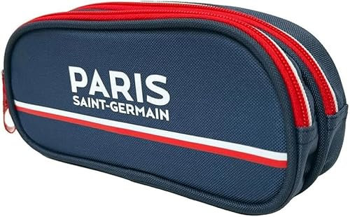 PSG Trousse rectangulaire Logo 2 Compartiments Bleu