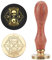 MAYJOYDIY Sanduhr Skelettbaum Wachssiegelstempel 25mm Wachsstempel mit Halloween-Thema Abnehmbarer Messingkopf Mit Holzgriff Zum Dekorieren von Einladungen Umschlag Briefen Geschenkverpackungen