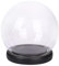 Baoblaze Cloche Dôme en Verre, Cloche Dôme en Verre avec Socle Noir en Bois, Cadeaux De Saint-Valentin, Cloche en Verre Décorative Transparente, pour Lumières, Décorations de Table, 10 cm