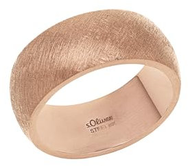 s.Oliver Ring Edelstahl Herren Ringe, Braun, Kommt in Schmuck Geschenk Box, 2037992