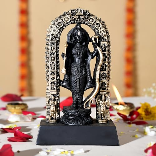 Craftam Polyresin Ram Lalla Idol MurtiStatue Shree Ram Lala Ayodhya Statues for Gift Home Temple Mandir Pooja (7 Inch)