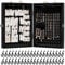 Tapeera Folding Peg Board Display Stand For Vendors Included 40 Hooks - Jewelry Display For Craft Show - Tabletop Pegboard Earring Display For Vendor Events - Necklace Display Rack For Selling (Black)