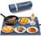 INNOWARMER Food Warming Mat,Rollable & Portable Electric Warming Tray,Electric Food Warmer with 3 Temperature,Timer Function and Safety Lock,Silicone Food Warmer for Parties,Gatherings,Buffet (Blue)