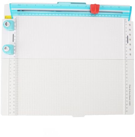 Falzbrett, Papiertrimmer, Falzbrett, Papierbeschnittschneider, Falzbrett, Falzwerkzeug, Bastelpapierschneider, Faltbarer Falzmesser, Multifunktionales Falzpapierbrett, Schnittbreite 12,2 Zoll