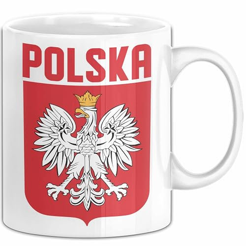 Polska Tasse Geschenk Polen Fußball 2024 Flagge Kaffee-Becher (Weiß)