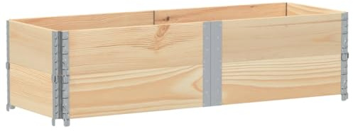 vidaXL Paletten-Aufsatzrahmen 2 STK. 150x50 cm Massivholz Kiefer