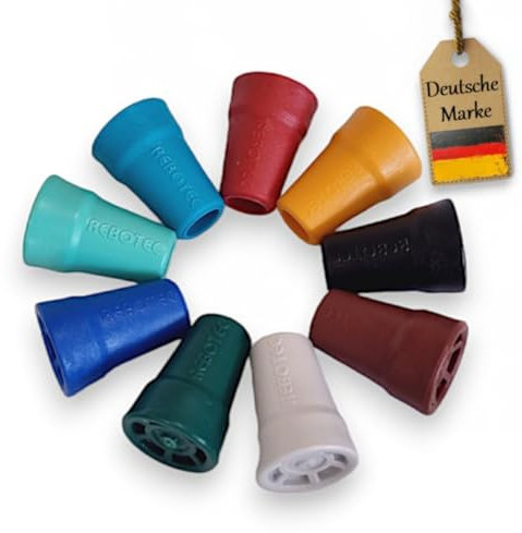 FabaCare Ersatzgummihülse, 1 Stück Gehstockgummi, Krückengummi, Ersatzgummi, Krückenkapsel, Stockpuffer, Gehstockkapsel, rutschfest, Gummipuffer, Gummifuß, Gummispitze, Krückenkapsel, Feuerrot 19 mm