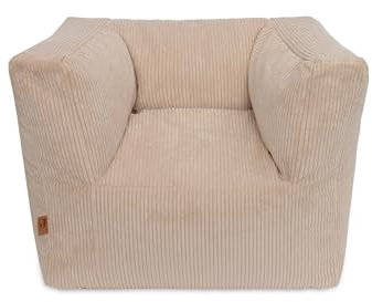 Jollein Kindersessel - Corduroy, Natural - 1 bis 4 Jahre - Für Jungen und Mädchen - Sitzsack Kinder