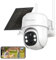 Septekon 2K Solar Security Cameras Wireless Outdoor, 360°PTZ Battery Powered Outdoor Camera, 2.4G WiFi Camera with Spotlight Color Night Vision, Motion Sensor Alarm, IP66-White