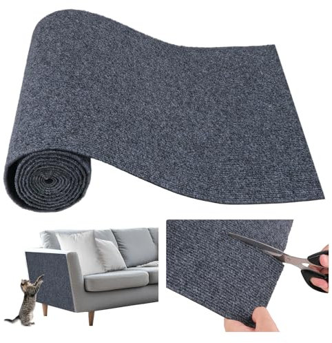 200x40cm Tapis Griffoir pour Chat Auto-adhésif, Griffoir Chat Canapé, DIY Protege Canape Griffe Chat, Tapis à Gratter Autocollant pour Chat, Climbing Cat Scratcher, Protège Les Tapis et Canapés