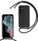 SLWYF Compatible with Samsung Galaxy S22 Ultra Crossbody Lanyard Case, Liquid Silicone Protective Phone Case with Strap Adjustable Neck Cord Necklace Soft Cover for Samsung Galaxy S22 Ultra, Black