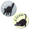 2stk Schwarze Katze Geschirrspüler Magnet Sauber Schmutzig, Doppelseitiges Spülmaschinen Magnet Lustiger Spülmaschinen Magnet Clean Dirty mit Katzenmotiv für Küche Kühlschrank Waschküche