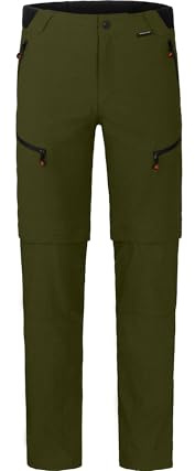 Bergson LEBIKO Zipp-Off | Herren Wanderhose, robust, elastisch, Green Goose [253], 54 - Herren