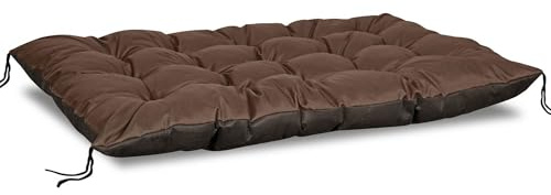 EDANTI Gartenschaukelkissen Bankkissen Sitzkissen Rückenlehnen Bankauflage für Gartenbank Gartenkissen Polsterauflage für Hollywoodschaukel Palettenbank 120x80cm (Braun)
