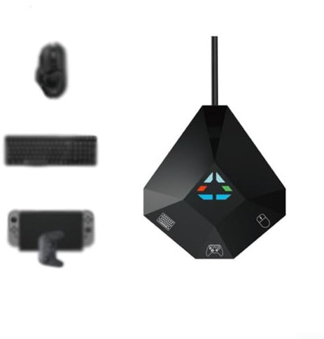 Gdfnmogo Adattatore per mouse per tastiera da gioco Convertitore di tipo C compatibile con PS3 per Xbox One per Xbox Per Nintendo Per Switch Supporto mappatura chiave personalizzata