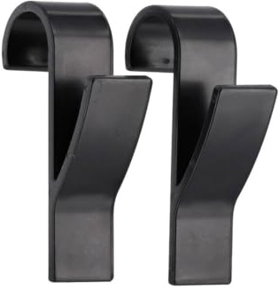 Tendance - Set de 2 Crochets Plastique pour Radiateur Sèche Serviette - Noir - Salle de Bain - Patères. Portes Serviteur et Porte Manteau