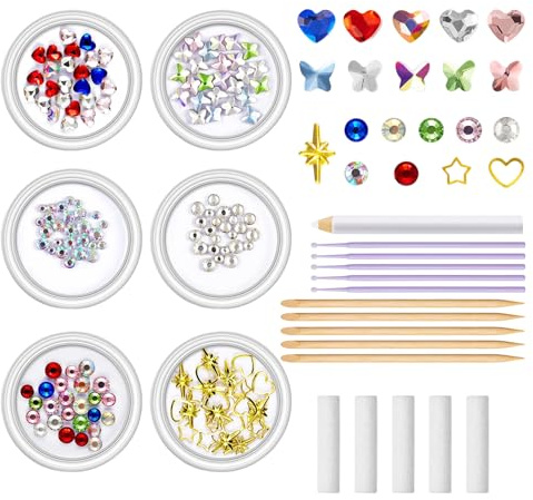 Zahnstein-Set – Zahnschmuck-Set mit Kleber, Applikator und Kristallen | -Set für zu Hause für Kunst | Zahnschmuck mit Diamanten