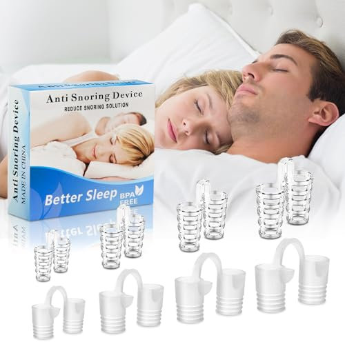 Anti Ronflement Efficace Puissant, Dilatateur Nasal Dispositif, Dispositifs Anti-Ronflement, Pince nez Anti Ronflement Réutilisable, Améliore la Respiration et le Confort du Sommeil. (Blanc)