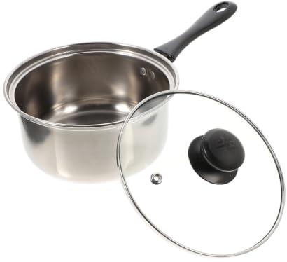VICASKY Edelstahl Milchtopf mit Ergonomischem Griff Tiefes Multipurpose Soup Pot für Herd und Induktionsherd Praktischer Stieltopf zum Erhitzen und Kochen Langlebiger Küchenhelfer