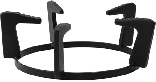 Didiseaon Grille de cuisson à gaz en fonte avec anneau mat antidérapant pour poêle à chauffer uniformément les petites casseroles Accessoire de cuisine facile à installer