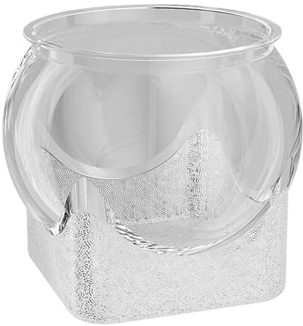 Coquille de poisson acrylique : récipient transparent pour aquarium, habitat d'eau élégant | Réservoir transparent durable avec motif floral, décoration de table compacte pour l'espace de vie D