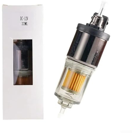 Lioaeust 12V 22ml Ultra Low Noise Fuel Dosierpumpe, Metallkonstruktion Pulsmechanismus für Webasto und für EBERSPACHER Lufterhitzer Wasserdicht, Automatische Druckentlastung, ölsparend